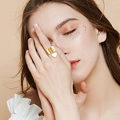 304 Stainless Steel Open Cuff Rings&nbsp;RJEW-UN00018