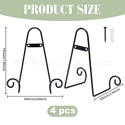 4Pcs Iron Wall-Mounted Display Easel&nbsp;OFST-GO0001-08