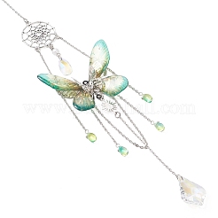 3Pcs 3 Colors Stainless Steel Resin Butterfly Suncatcher&nbsp;HJEW-TA00452