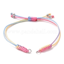 Adjustable Braided Nylon Thread Link Bracelet Makings&nbsp;AJEW-JB01160-01