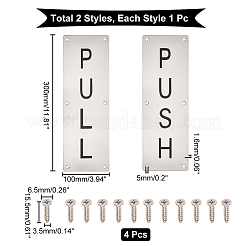 2 Sets 2 Style 201 Stainless Steel Door Signs&nbsp;DIY-UN0003-86