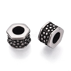 304 Stainless Steel European Style Large Hole Beads&nbsp;STAS-T072-97AS
