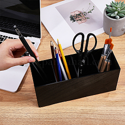 4-Compartment Acrylic Pen Holder&nbsp;AJEW-WH0696-818A