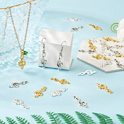 30Pcs 3 Colors Tibetan Style Treble Clef Pendants&nbsp;TIBEP-TA0001-42