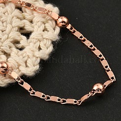 Rack Plating Brass Link Chain Bracelets for Women&nbsp;BJEW-G735-03RG