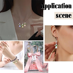 30Pcs 6 Styles Glass with Acrylic Pendants&nbsp;PALLOY-YW00186