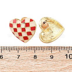 Alloy Enamel Stud Earrings&nbsp;EJEW-Z113-01G-B