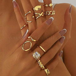 Alloy and Imitation Pearl Ring Set for Women&nbsp;FS-WGBE8CF-01