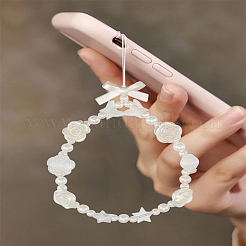 2Pcs 2 Style Plastic Beaded Mobile Phone Lanyard Wrist Strap&nbsp;AJEW-LP0005-93