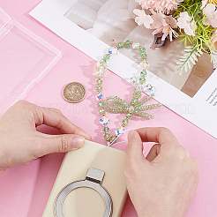 1Pc Alloy & Glass Mobile Straps&nbsp;MOBA-ME0001-01B