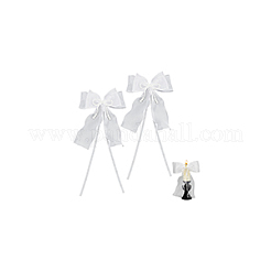 Bowknot Polyester Gauze with Plastic Pearl Curtain Holdback&nbsp;AJEW-WH0314-541