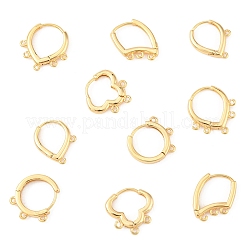 10Pcs 5 Styles Brass Hoop Earring Finding&nbsp;KK-FS0001-72