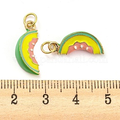 Cantaloupe Rack Plating Brass Enamel Pendants&nbsp;KK-Q804-04G
