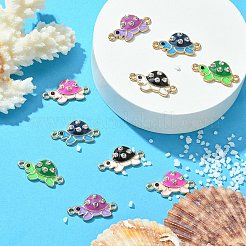 10Pcs 5 Colors Alloy Enamel Connector Charms&nbsp;ENAM-YW0003-43