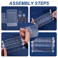 Acrylic Multi-Use Colorimetrical Cylinder Tube Display Racks&nbsp;DIY-OC0013-10A