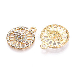 Alloy Rhinestone Pendants&nbsp;FIND-N008-08KCG