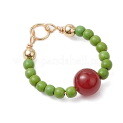 5Pcs 5 Colors Natural Carnelian(Dyd & Heated) and Dyed Synthetic Turquoise Pendants&nbsp;PALLOY-JF03191