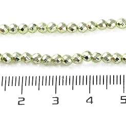 Electroplated Synthetic Non-magnetic Hematite Beads Strands&nbsp;G-C248-D01-3mm-01