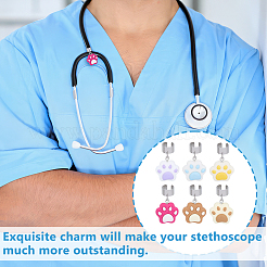 12Pcs 6 Style Alloy Enamel Stethoscope Pendant Decorations&nbsp;HJEW-OC00129