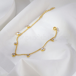 Stylish Stainless Steel Flat Round Charm Bracelets&nbsp;ZC8719