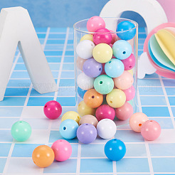 120Pcs 12 Style Opaque Acrylic Beads&nbsp;MACR-BT0001-03
