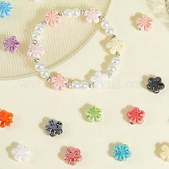80Pcs Glazed Porcelain Beads&nbsp;PORC-LT0001-05