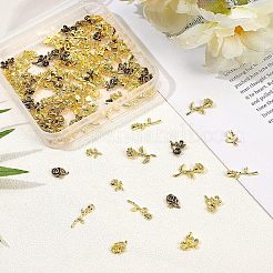 Flower Alloy Cabochons&nbsp;MRMJ-OC0001-96-RS