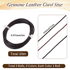 15M 3 Colors Cowhide Leather Cord&nbsp;WL-CL0001-11