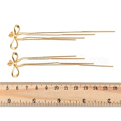 304 Stainless Steel Tassel Stud Earrings&nbsp;EJEW-F353-04G