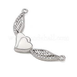 Brass Micro Pave Clear Cubic Zirconia Connector Charms&nbsp;CU-CBAFF5B-26P