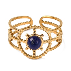 Natural Lapis Lazuli Finger Rings&nbsp;RJEW-Q822-04G-01
