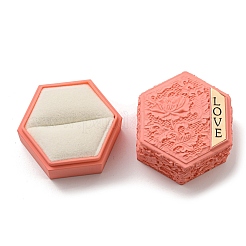 Embossed Hexagon Plastic Rings Storage Boxes&nbsp;LS-CON-P020-C02