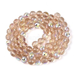 Electroplate Transparent Glass Beads Strands&nbsp;LS-EGLA-N024-01A-C05