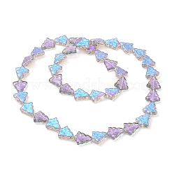 Transparent Electroplate Glass Bead Strands&nbsp;EGLA-C002-HR01