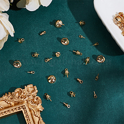 60pcs 6 styles Brass Cup Pearl Peg Bails Pin Pendants&nbsp;FIND-AR0005-35