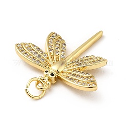 Brass Micro Pave Cubic Zirconia Pendants&nbsp;KK-H433-24G