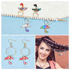Alloy Enamel Pendant Locking Stitch Markers&nbsp;HJEW-AB00147