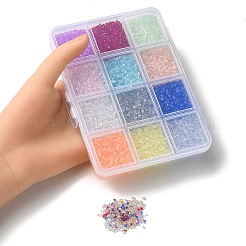 144g 12 Colors Transparent Electroplate Glass Beads&nbsp;GLAA-YW0001-93