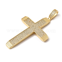 Brass Micro Pave Clear Cubic Zirconia Big Pendants&nbsp;KK-H267-051G
