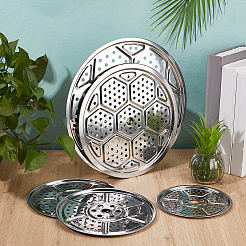 8Pcs 4 Styles 410 Stainless Steel Steamer Mat&nbsp;AJEW-OC0015-16