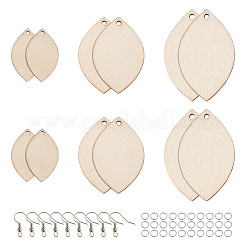 DIY Unfinished Wooden Pendant Earring Making Kits&nbsp;DIY-YS0001-16