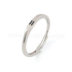 Rhodium Plated 925 Sterling Silver Adjustable Rings&nbsp;RJEW-S397-01P-10