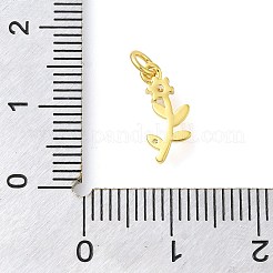 Flower of Life Rack Plating Brass Micro Pave Cubic Zirconia Pendants Charms&nbsp;KK-S396-18