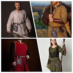 1Pc PU Leather & Alloy Medieval Sword Scabbard&nbsp;AJEW-GF0013-03B
