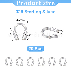 10Pairs 925 Sterling Silver Wire Guardian&nbsp;STER-PH0005-08
