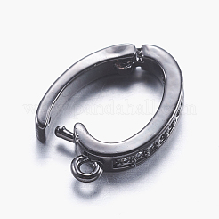 Brass Micro Pave Cubic Zirconia Enhancer Shortener Bails&nbsp;ZIRC-A008-11-01