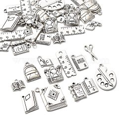36Pcs 12 Style Tibetan Style Alloy Pendants for Teachers' Day&nbsp;TIBE-FS0003-28