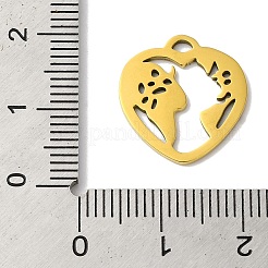 5Pcs 201 Stainless Steel Pendants&nbsp;STAS-Z068-03G
