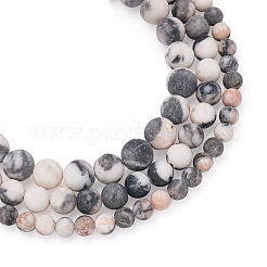 3 Strands 3 Style Natural Zebra Jasper Beads Strands&nbsp;G-YS0001-02