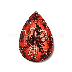 Single Face Printed Wood Big Pendants&nbsp;WOOD-H102-03C